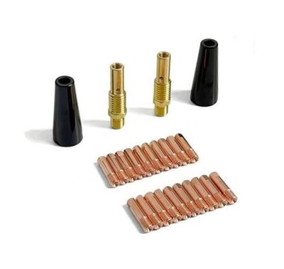 24PCS Flux Core Gasless Nozzle Welding Kit Flux Core Gasless Nozzle .030'' Kit