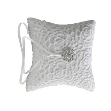 1pc Wedding Ring Pillow Lace Wedding Bride Ring Pillow (White) lace ring pillow