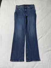 NYDJ Jeans Womens 8 Blue Marilyn Straight Medium Wash Stretch Denim 29x30