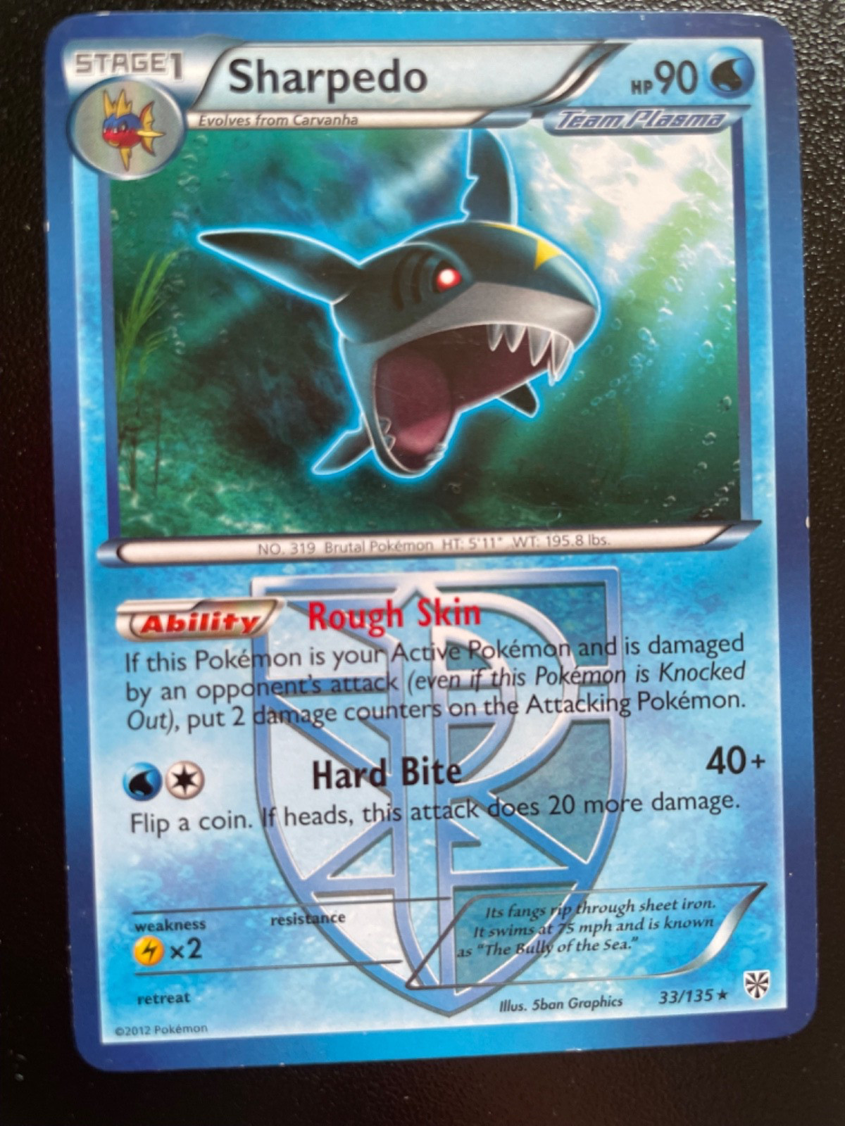 Sharpedo (Team Plasma) 33/135 Plasma Storm Regular LP