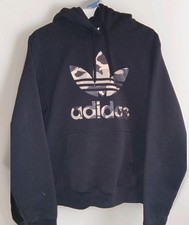 Adidas Men's M Camo Pullover Hoodie Sweatshirt Black Size S
