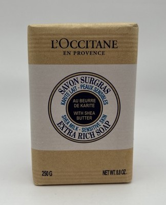 L'Occitane Shea Milk Sensitive Skin Bar Extra Rich Soap 8.8 oz NEW SEALED