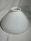 Vintage Milk Glass Lamp Shade Torchiere Waffle 10" Opening Bottom Antique