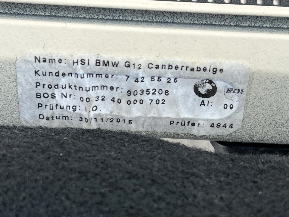 2016 BMW 750i STORAGE SHELF TAN TC:PNACY 4.4L AT AWD 72K -xDRIVE- 66913 - Изображение 3 из 4