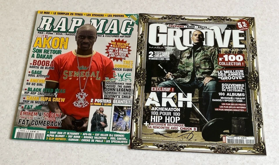Lot Of 4 Hip Hop Groove And Rap Mag Sinik Lino Akon Akhenaton 50 Cent Amerie +++ - Image 3 of 4