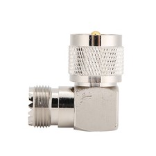 2x UHF Male PL259 To Female SO239 Right Angle RF Coaxial Adapter Connector Conve