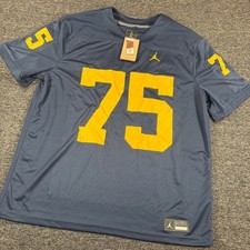 Jordan Michigan Wolverines Jersey Mens XL Blue McNamara 75 Football Dri-FIT