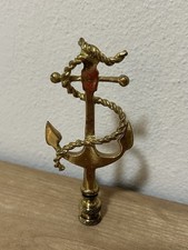 Lamp Finial-ANCHOR & ROPE-Aged Brass Finish, ...