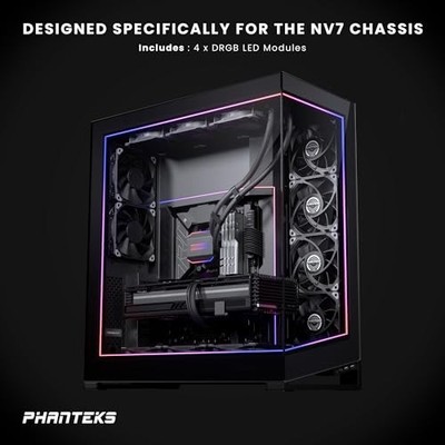 BLACK - PHANTEKS NV7 PREMIUM DRGB KIT, 4X D/A-RGB LED MODULES FOR NV7 OUTER