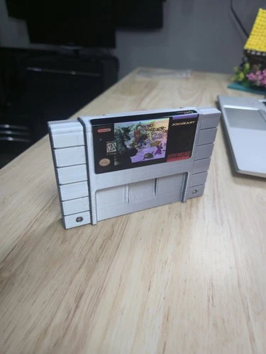Chrono Trigger SNES - Custom Reproduction Cart Shiney Silver/Holocaust Label