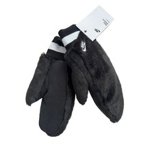 Nike Faux Fur Mittens Black  XS / S 