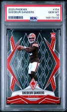 Graded 2025 Panini Phoenix Shedeur Sanders #154 Rookie RC Card PSA 10 Gem Mint