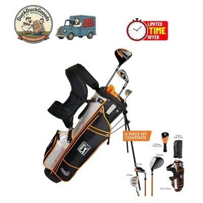 Youth Golf Club Set with Forgiving 7 Iron & Alignment Putter for Young Golfers