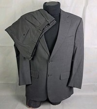 Brooks Brothers Brooksease Suit 40R Men Gabardine Gray Wool 2pc Pleated Cuffed