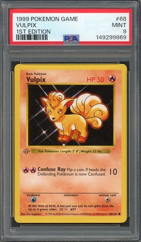 Vulpix (1st Edition) graded PSA 9 for sale on eBay