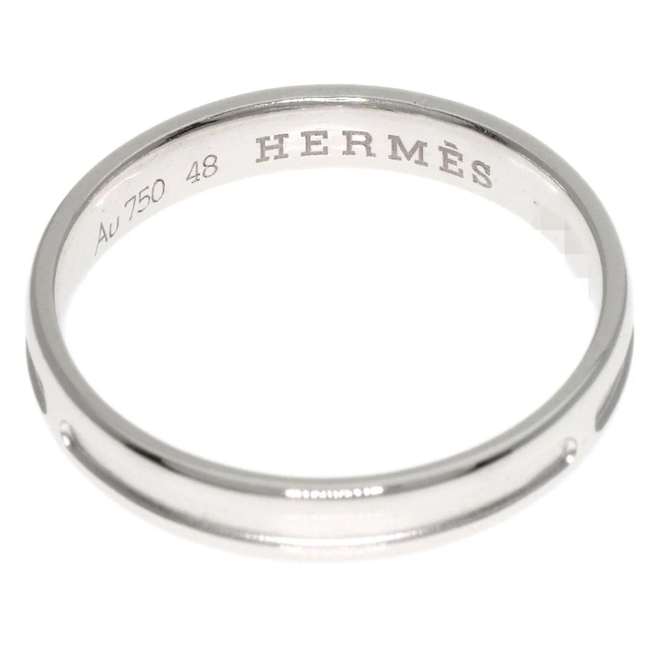 Anillo HERMES Arianne #48 oro blanco K18 damas [usado] Foto 4 de 4