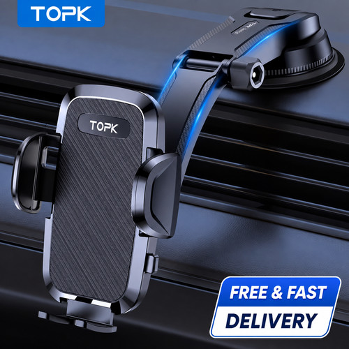 Car Phone Holder Dashboard Windscreen Mount 360° Rotation Universal Mobile Stand