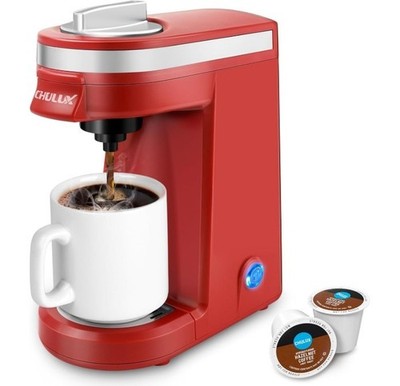 CHULUX Mini Coffee Maker K Capsule Single Serve One Cup, Red, FreeShipping