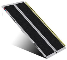 2'-8' Folding Aluminum Wheelchair Ramp Portable Mobility Scooter NonSlip 600LB