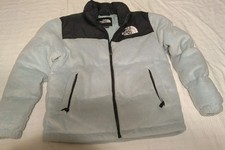 The North Face Jacket Youth Large 12 Light Blue Black Fleece Puffer Insulated