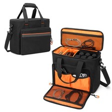 PGmoon 6 Slots Wireless Microphone Carrying Case, Mic Storage Bag with Thick ...