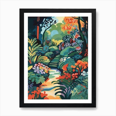 Chanticleer Garden USA Gemälde 2 A gerahmt Wandbild Poster Leinwanddruck Bild