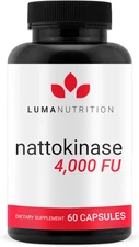 Luma Nutrition Nattokinase Supplement 4000 FU, Heart Health Support, 60 Capsules