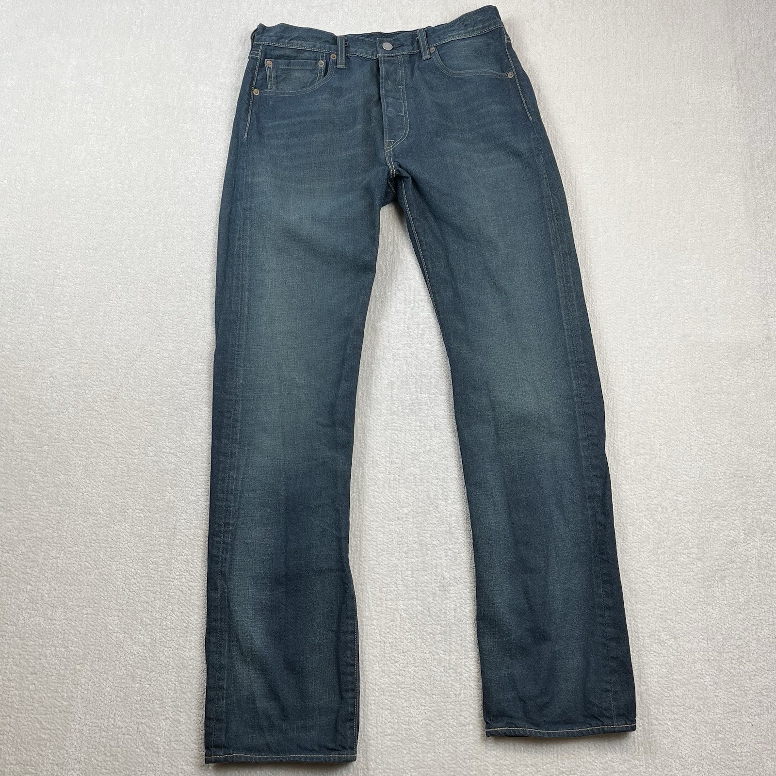 Levi's 501 Jeans 34x34 (Fit 32x33) Original Fit Glassy River Cotton Button Fly