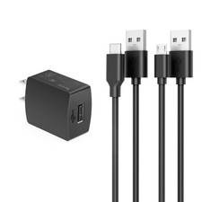 2 Cable Charger Fit for OontZ-Angle 3 4th 4.35 x 2.53 x 1.7 inches, BLACK