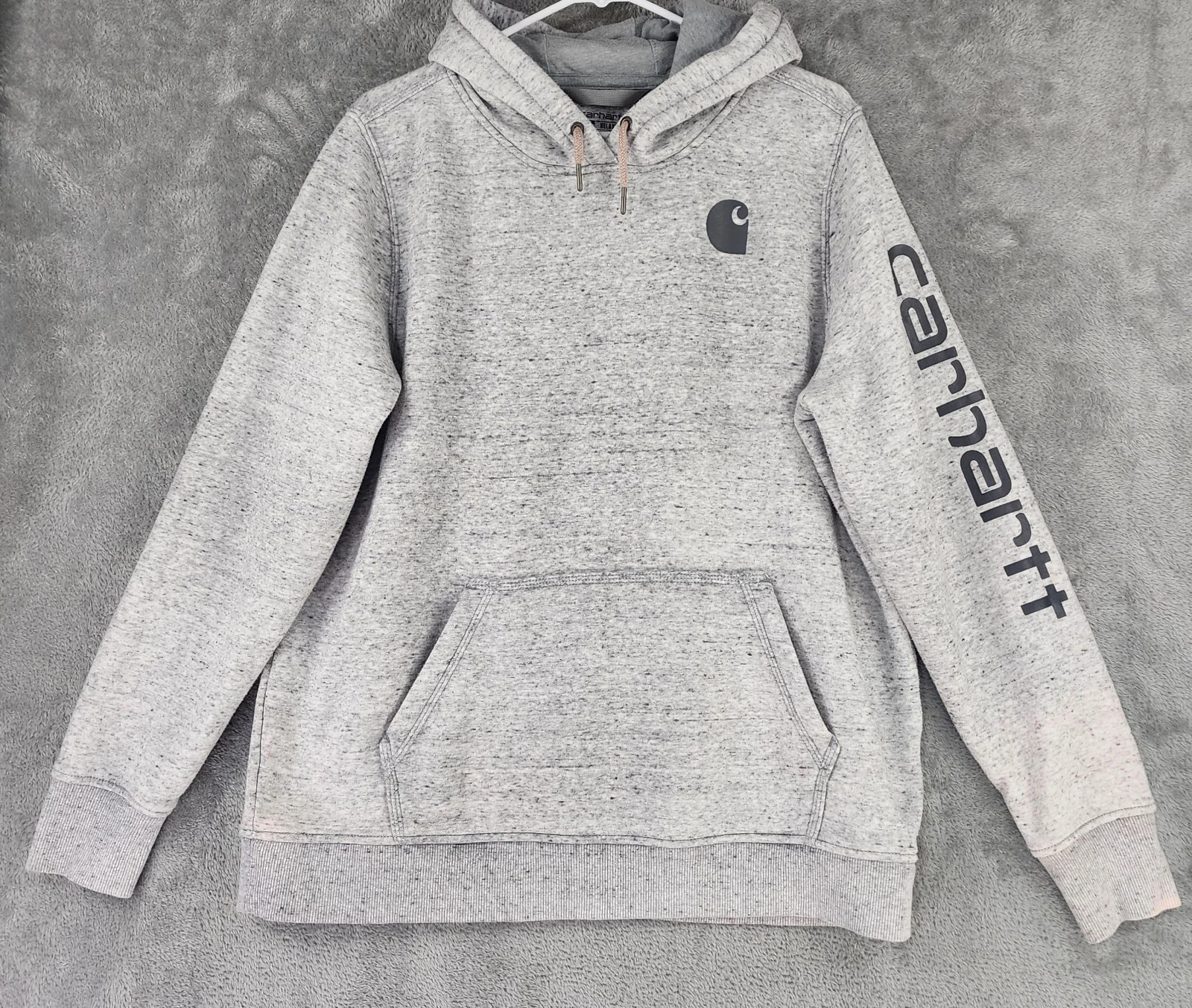 Carhartt Hoodie Womens Large Gray Long Sleeve Pocket Comfy Western Workwear