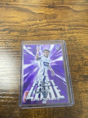 Edier Ocampo 2025 Topps Chrome MLS #FL-18 Fast Lane Purple Refractor # ed 56/75