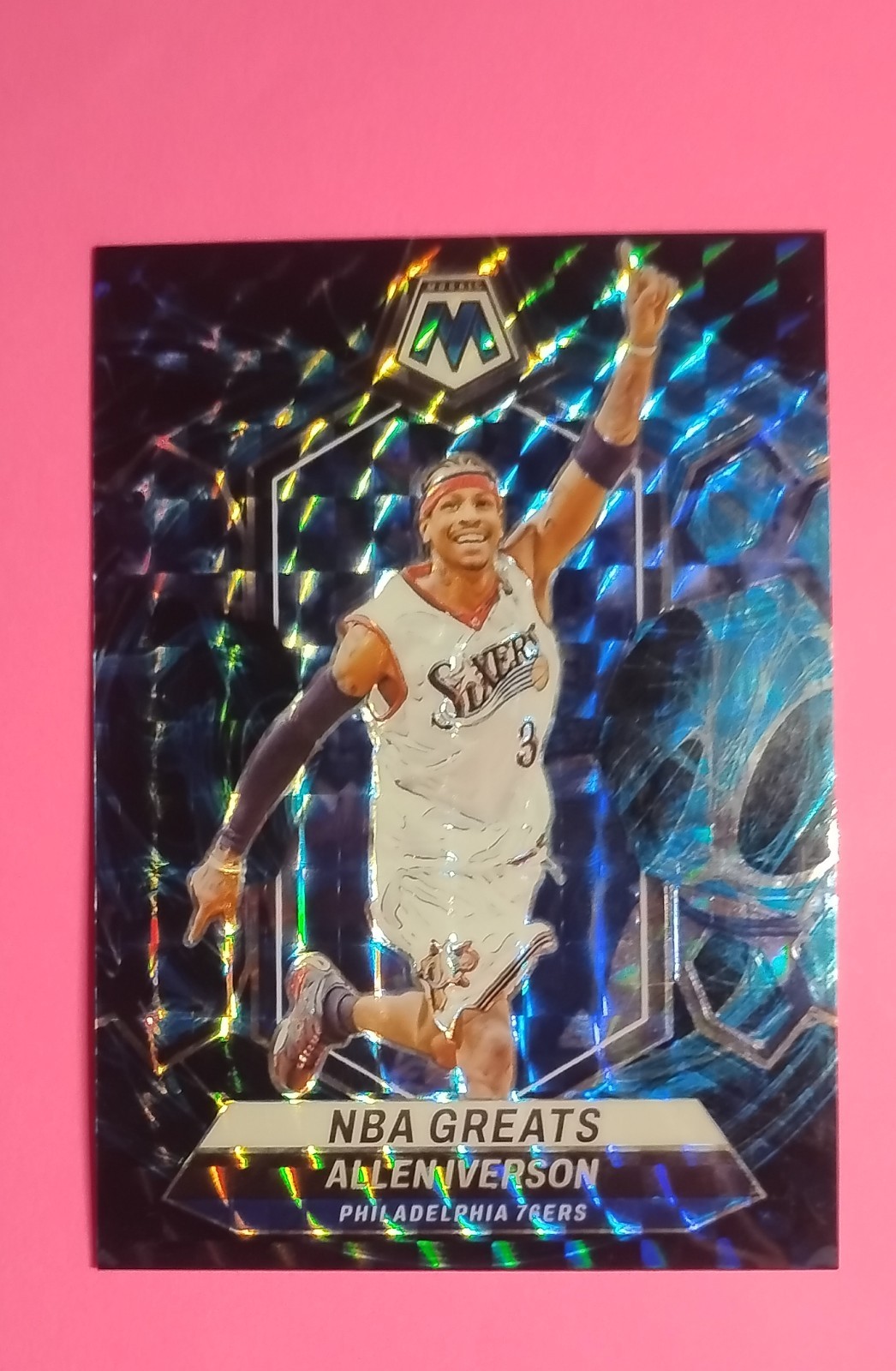 2023-24 Panini Mosaic - NBA Greats Allen Iverson #300 Genesis Mosaic Prizm