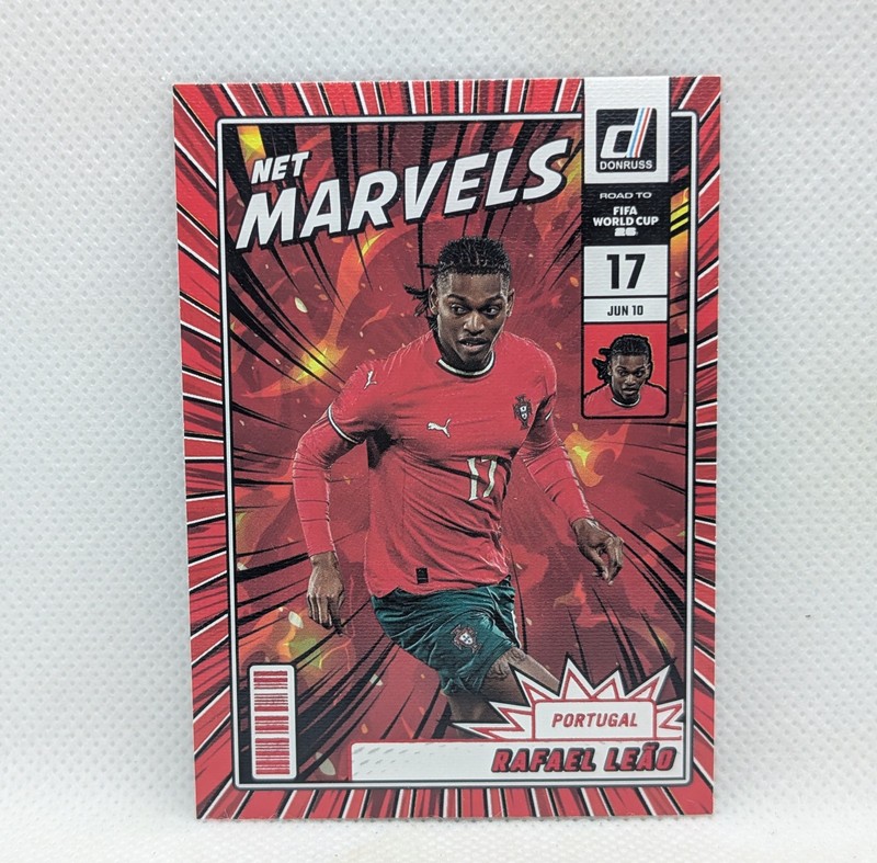 2025-26 Donruss Soccer World Cup Rafael Leao Red Foil Net Marvels