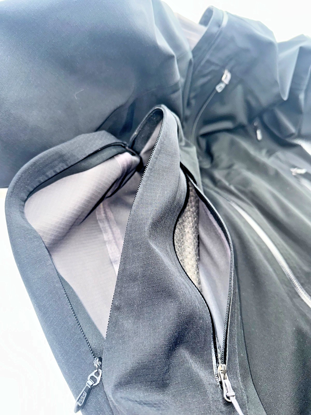 REI Elements E1 Men's Black Rain Jacket Hooded Wa… - image 22