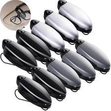 10 Pcs Car Sun Visor Clip Holder for Sunglasses, Glasses, and Cards Black, Gray