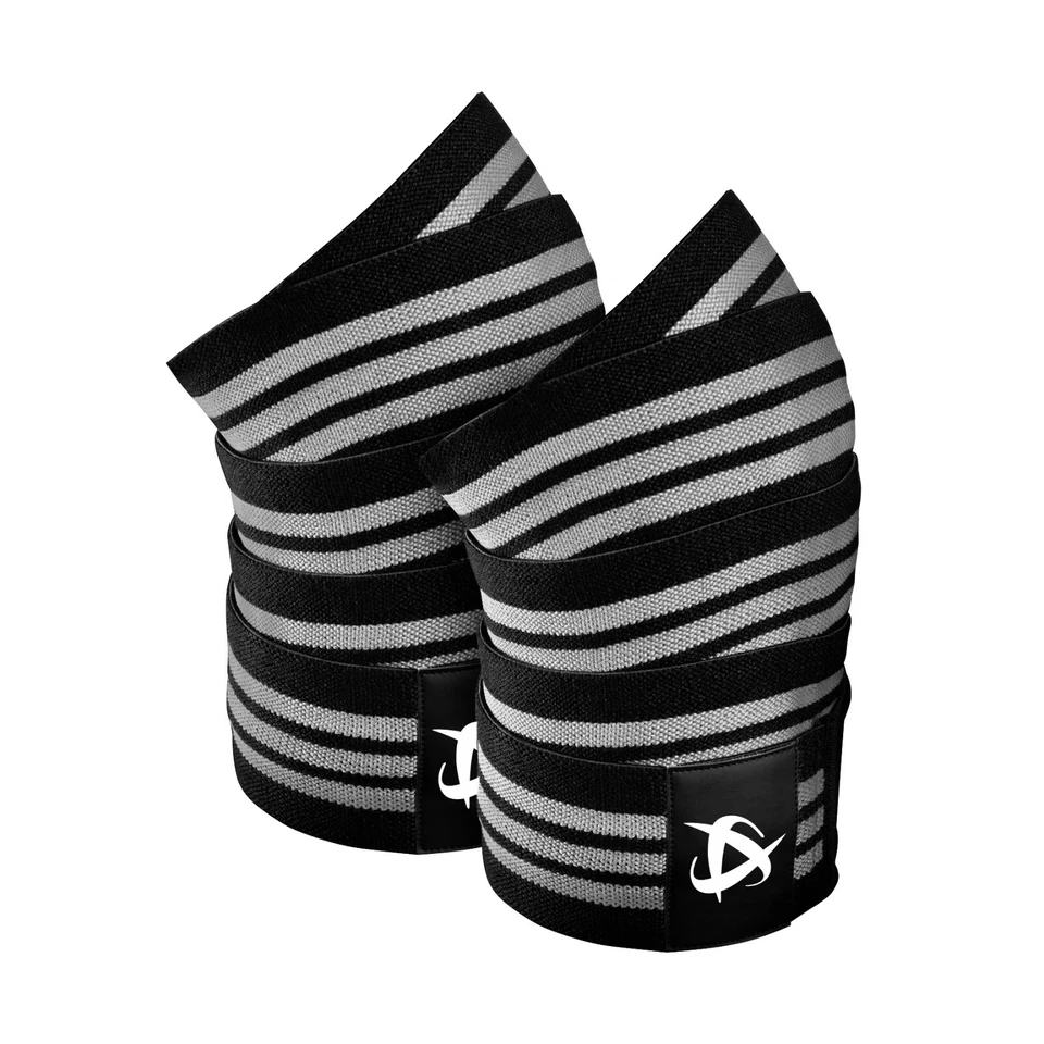Weight Lifting Knee Wraps Fitness Training Straps Power Lifter Gym - Image 2 of 4