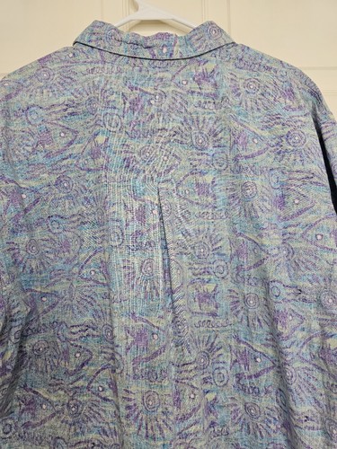 Vintage Body Objects Button Down Hemd 90s Y2K Funky Fish Hawaii Art Crazy - Bild 10 von 14