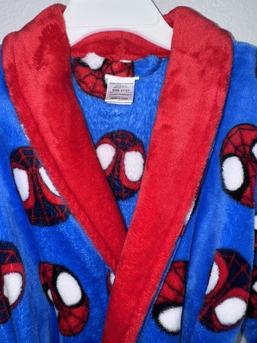 Spiderman Fleece Robe Cover Boy Girl Toddler 4T/5T Marvel Avengers - Picture 2 of 11