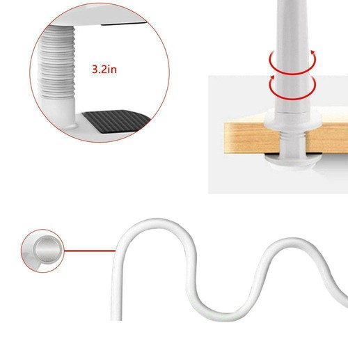 360 Gooseneck Table Bed Clamp Stand Holder Mount For iPad Tablet Flexible Arm - Picture 4 of 8
