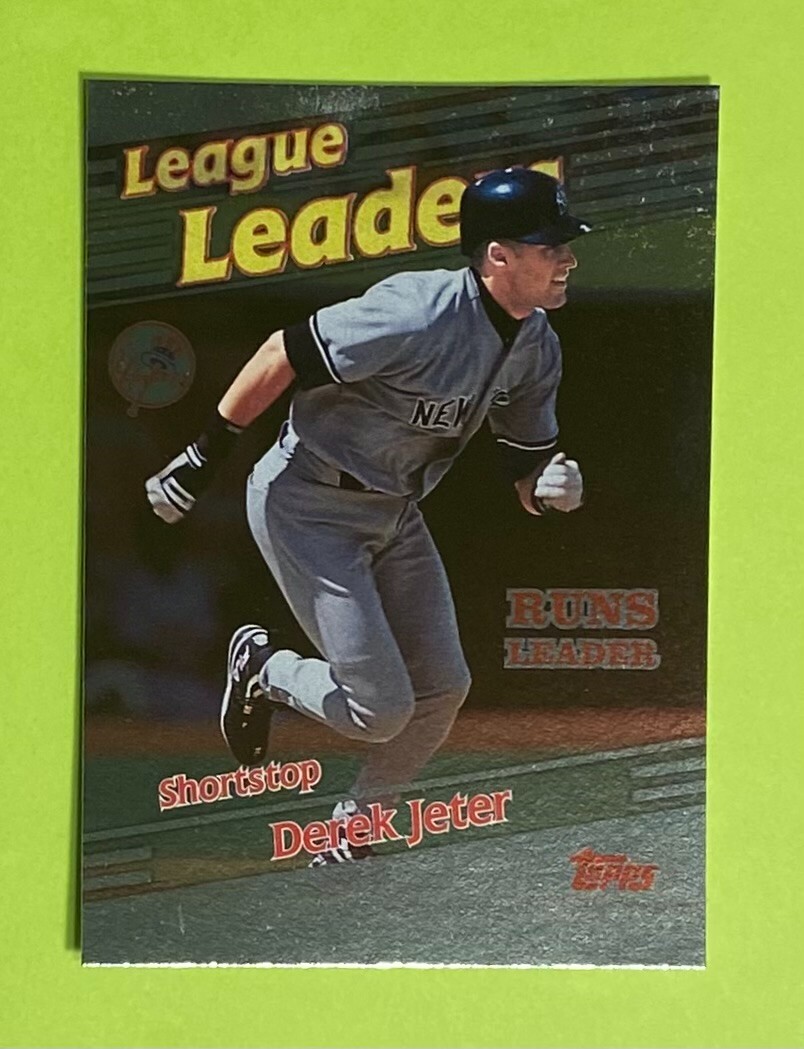 1999 Topps Baseball 230 DEREK JETER "League Leaders" Yankees HoF
