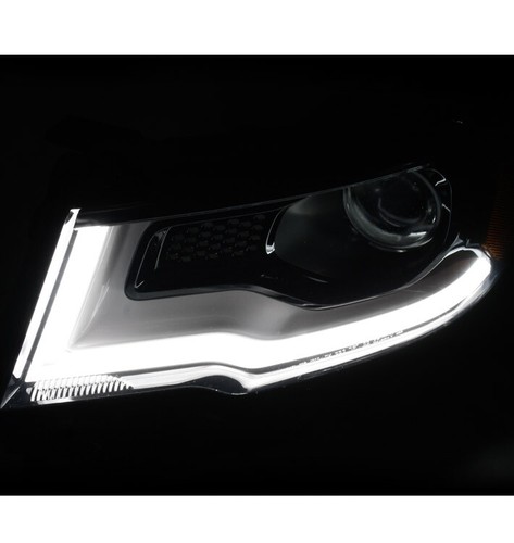 Faros proyectores LED DRL negros diestros+derechos diestros+derechos para Jeep Compass 17-21 - Imagen 7 de 11