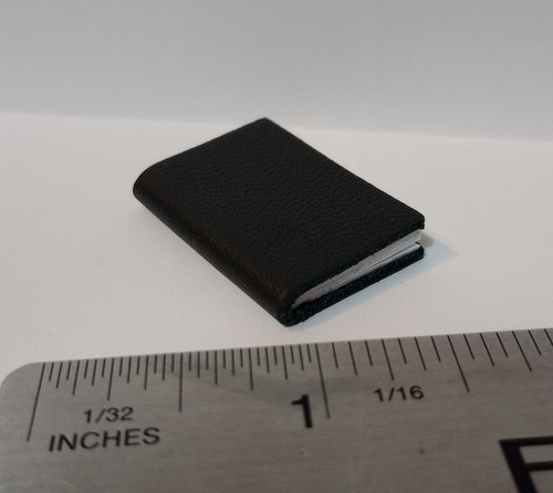 Handgefertigtes Leder Miniatur Schwarzbuch LEER - Bild 3 von 7