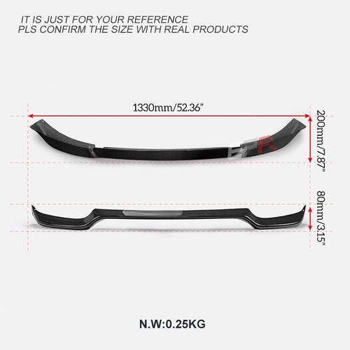 For Fiat 595 Abarth Series 4 Onward TType Carbon Fiber Front Bumper Lip spoilers - Imagen 5 de 17