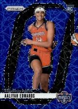 2024 Panini Prizm WNBA - Aaliyah Edwards ROOKIE #142 Blue Velocity Prizm (RC)