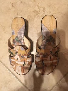 icon lady hand painted footwear