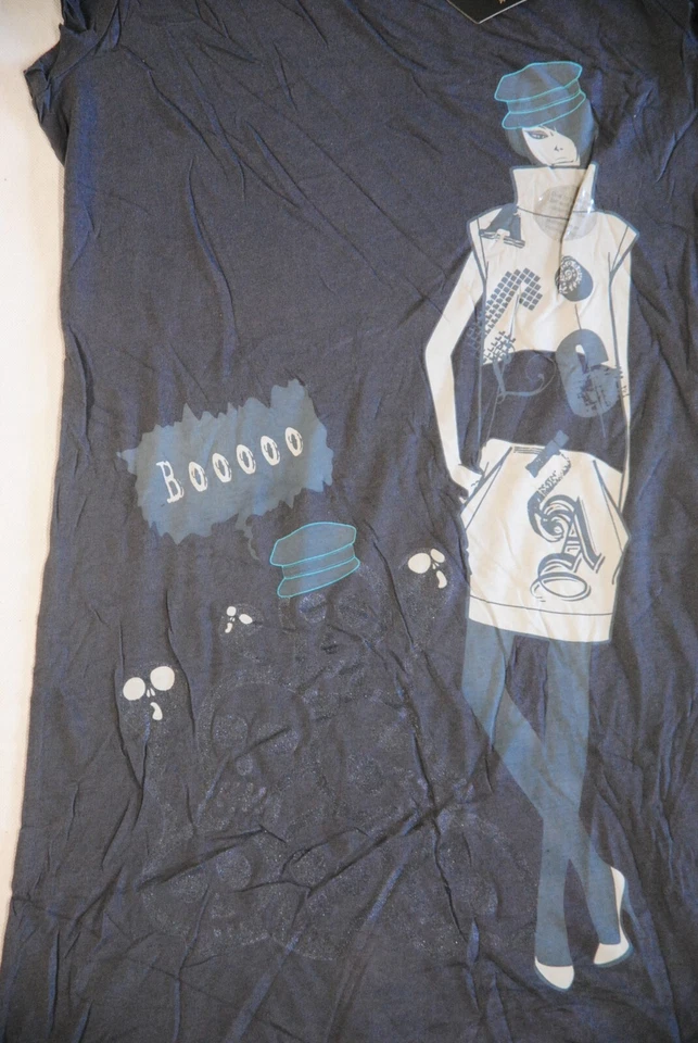 JOYSTICK JUNKIES SKULL HEAP DRESS LADIES SKINNY T SHIRT NEW OFFICIAL RARE - Image 2 of 4