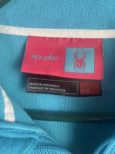 Spyder Youth Size Large Blue Zip Up Jacket Venom Woven Knit EUC! - Picture 4 of 9