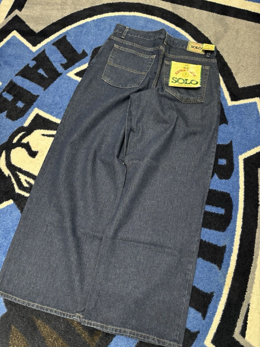 Vintage 90s Solo Semore Jeans Wide Leg Baggy Skater Dark Vintage 90s Solo Semore Jeans Wide Leg Baggy Skater Dark