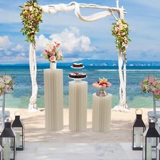 Modern 3Pcs Cardboard Flower Stands 60/80/100cm Round Freestanding Flower Stands
