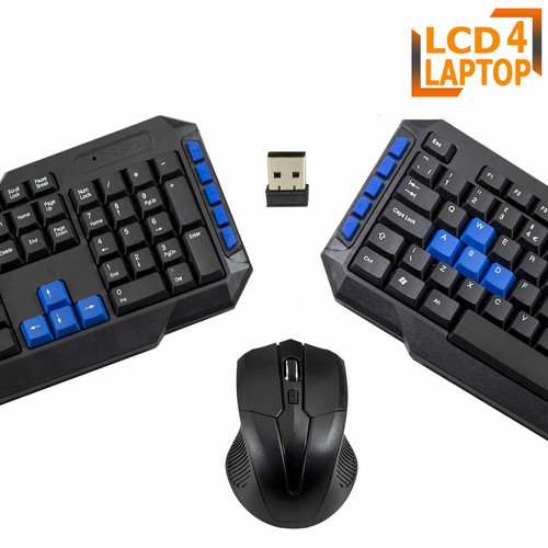 2.4GHz Wireless Keyboard And Mouse Combo Set UK Full-Size & USB Dongle PC Laptop - Picture 2 of 10